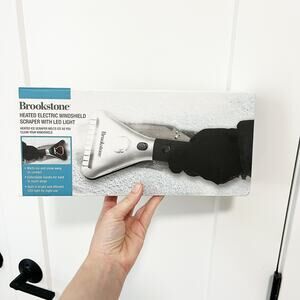 NEW Brookstone Heated Electric Windshield Scraper